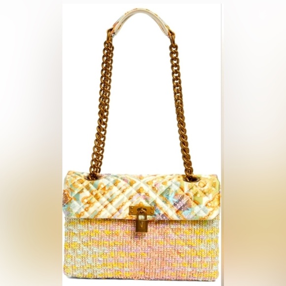 Kurt Geiger London Brixton Cream Comb Raffia Bag - Picture 2 of 6